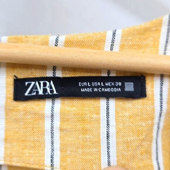 Zara‎ Yellow Stripe Dress - Picture 2 of 4